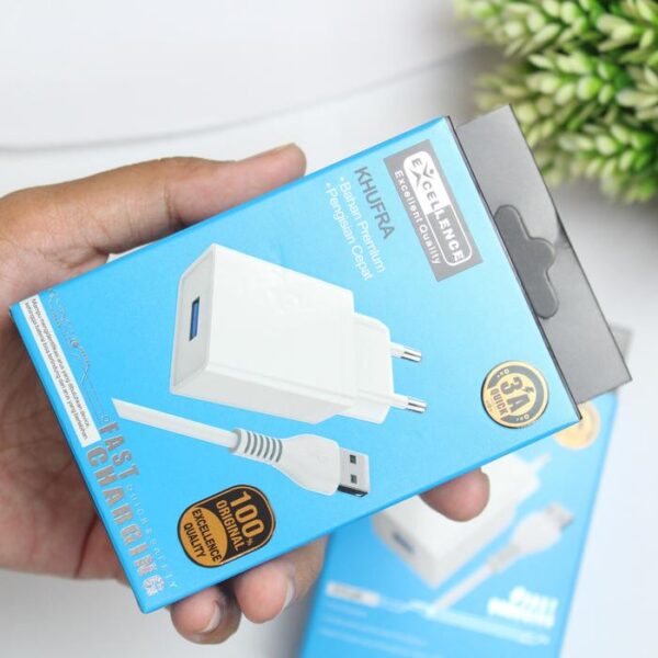 Travel Charger Excellence Khufra 3A USB Micro/Type-C - Gambar 5