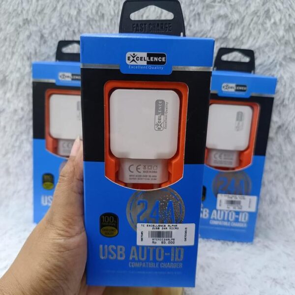 Travel Charger Excellence Alpha 2USB 24A Micro/Lightning/Type-C - Gambar 4