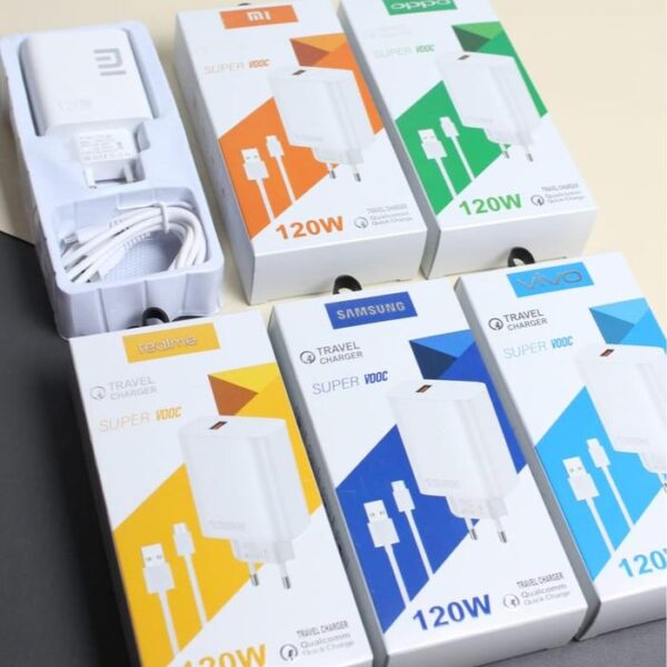 Travel Charger Super Vooc QC 120W Type-C/Micro USB - Gambar 4