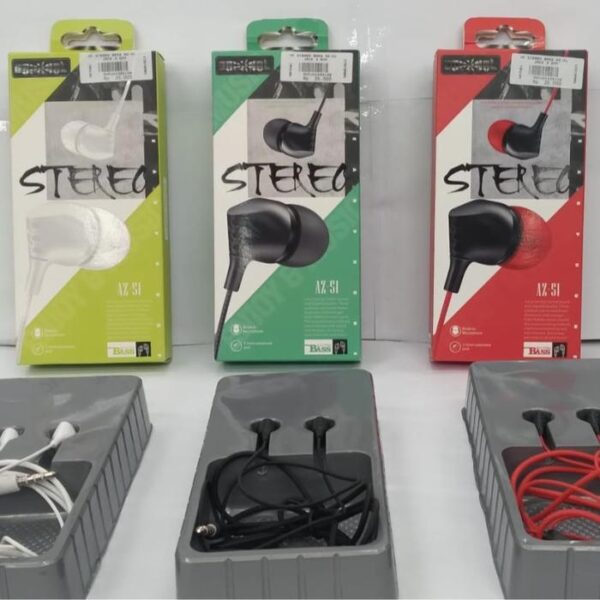 Handsfree Stereo Bass AZ-51 Jack 3.5mm Earphone Headset - Gambar 3