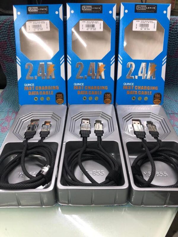 Kabel Data Excellence Quince 2.4A Lightning/Micro/Type-C - Gambar 5