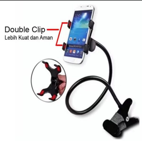 Holder Plastik Table Jepit Panjang Holder Handphone - Gambar 2