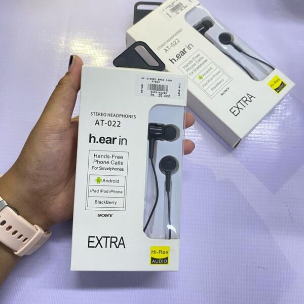 Handsfree Stereo Bass AT022 Earphone Headset Headphone - Gambar 6