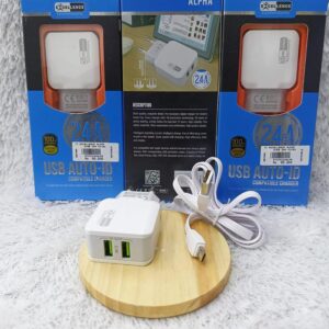 Travel Charger Excellence Alpha 2USB 24A Micro/Lightning/Type-C