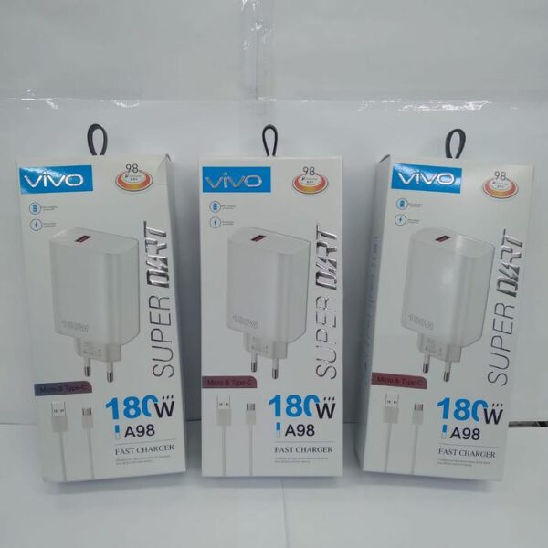 Travel Charger 180W Super Vooc Type-C Viv Charger Handphone - Gambar 6