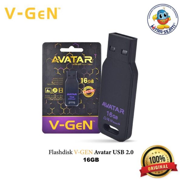 FlashDisk V-Gen Avatar 8GB/16GB/32GB/64GB/128GB USB 2.0 Flashdrive - Gambar 2