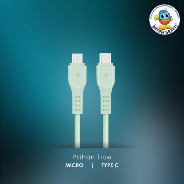 Kabel pengisi daya macaron 1a untuk tipe kabel micro usb dan type-c - Gambar 3