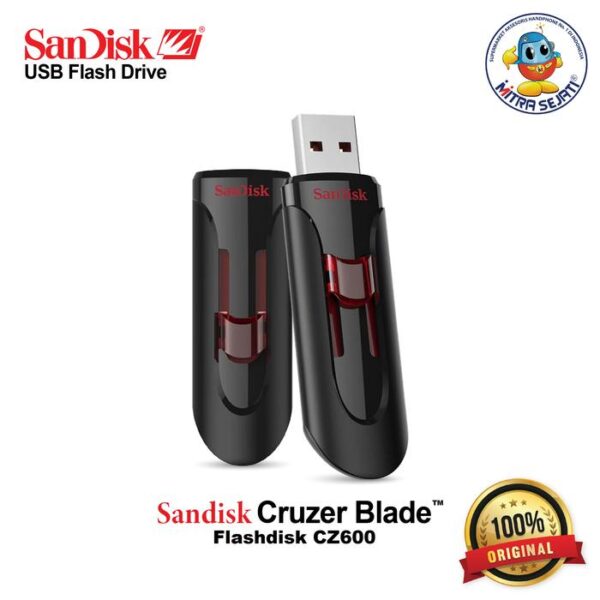 SanDisk FlashDisk USB 3.0 Cruzer Glide CZ600 16GB 32GB 64GB 128GB - Gambar 2