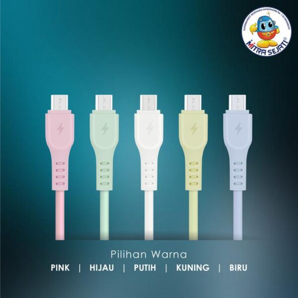Kabel pengisi daya macaron 1a untuk tipe kabel micro usb dan type-c - Gambar 4