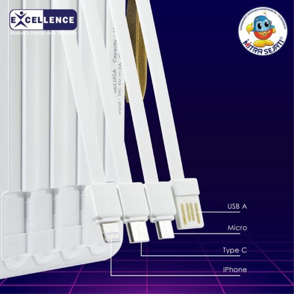 EXCELLENCE PowerBank 10.000mAh Beluga NEW Baterai Led - Gambar 2