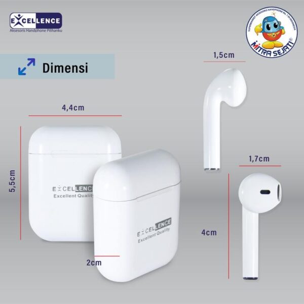 Excellence Oscar TWS Earphone Bluetooth 5.0 True Wireless Mini Earbuds Headphone / Handsfree - Garansi Excellence Premium Care 12 Bulan Earphones Headphones Peredam  Headset - Gambar 2
