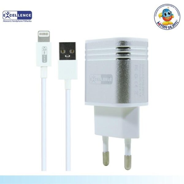 Charger Excellence Argus 2 USB for iPhone/Type C/Micro - Micro Adaptor Kabel Silver  Aksesoris  Handphone  Plastik - Gambar 4
