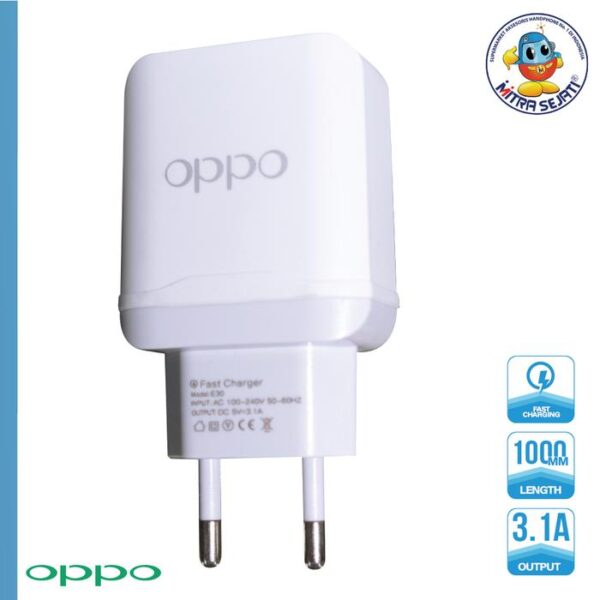 Charger Smart E30 3.1A Micro Oppo Branded - Gambar 2