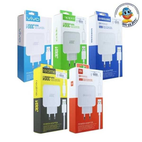 Travel Charger R15 Fast Charging Vooc QC 3.0 Micro USB/Type-C Oppo - Gambar 5