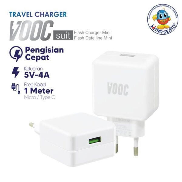 Travel Charger R15 Fast Charging Vooc QC 3.0 Micro USB/Type-C Realme