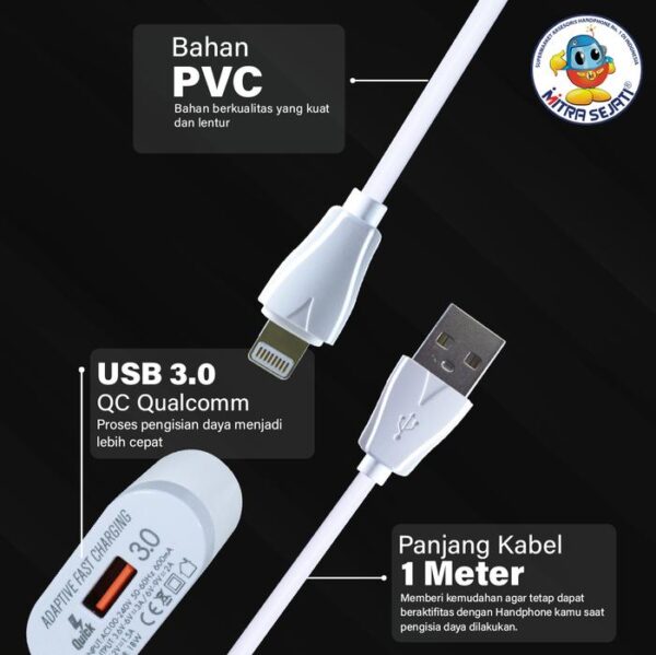 Charger Excellence Ruby 18W for Micro USB/Type-C/iPhone - Gambar 2