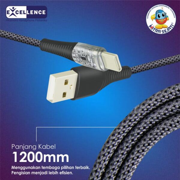 EXCELLENCE Kabel Data Jewel Fast Charging 60W Type-C - Gambar 3