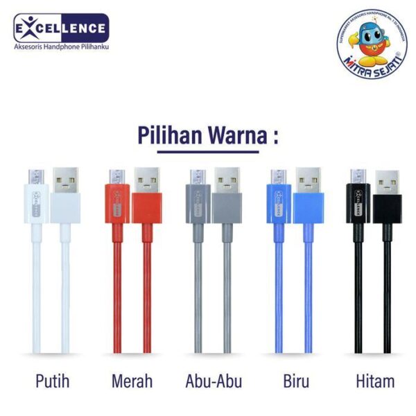 EXCELLENCE CROWN Kabel Data 3A for Micro/Type C/iPhone Fast Charging Panjang Cable Charger - Gambar 4