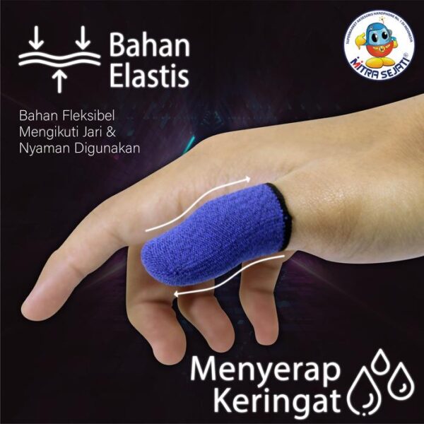 Sarung Jari Jempol Gaming Profesional Anti Keringat Dengan Sesitifitas Sentuhan Tinggi Untuk Pemain Games Mobile - Gambar 2