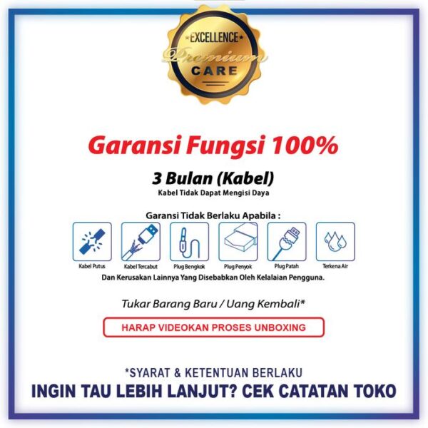 EXCELLENCE Kabel Data Orient Fast Charging untuk tipe kabel Lightning/Micro USB/Type-C Cable Charger - Gambar 5