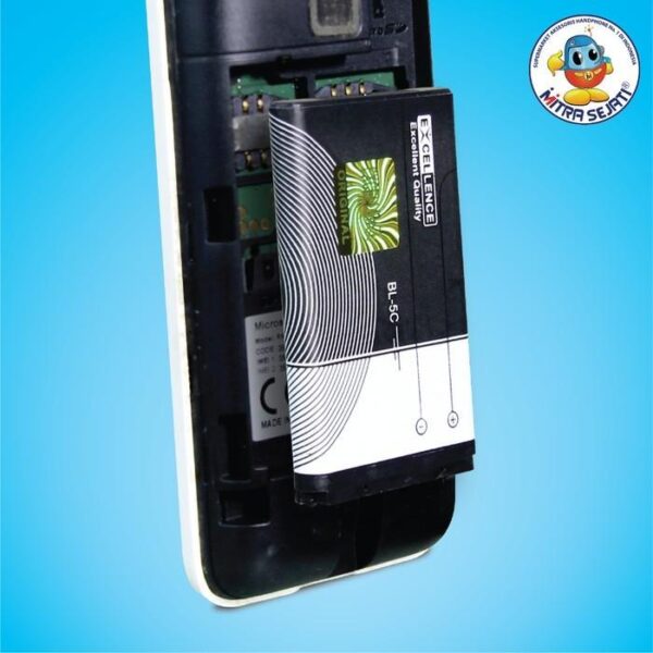 Baterai BL-5c Nokia 1112 1200 1208 1209 1280 1600 1616 1650 Double IC Battery Handphone - Gambar 4