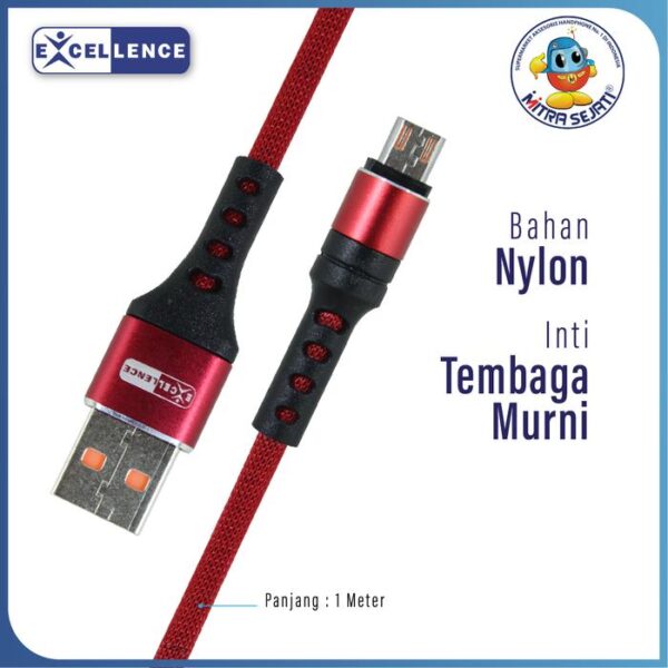 Kabel Data Excellence Lily 2.4A For Micro USB/Type-C/iPhone - Gambar 2