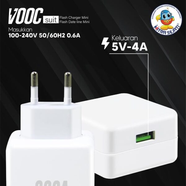Travel Charger R15 Fast Charging Vooc QC 3.0 Micro USB/Type-C Vivo - Gambar 3