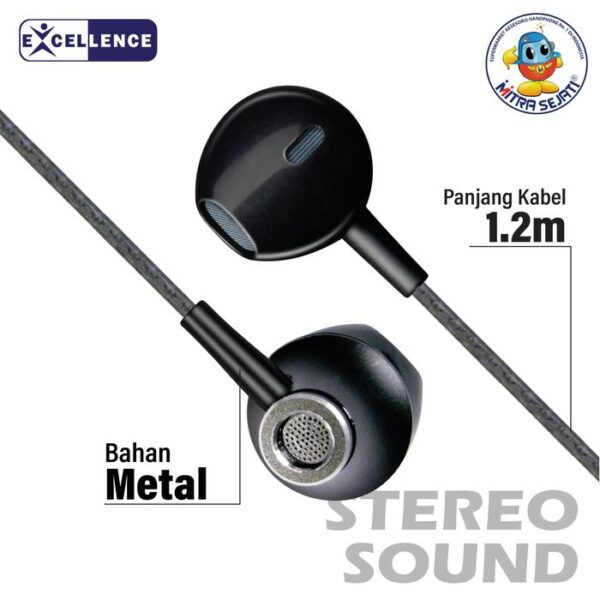 Handsfree Excellence Stereo Goldie Jack 3.5mm - Gambar 3