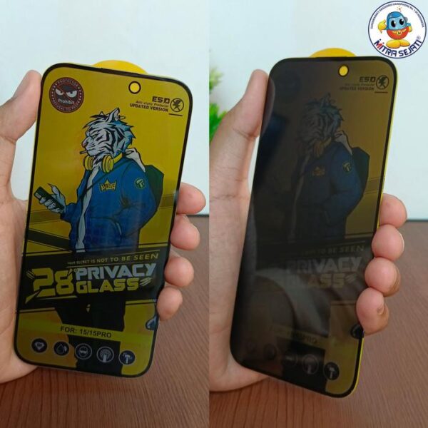Tempered Glass Excellence Privacy Anti-Static Layar - Gambar 3