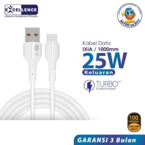 EXCELLENCE Kabel Data Ixia Fast Charging untuk tipe kabel Lightning/Micro USB/Type-C Cable Charger