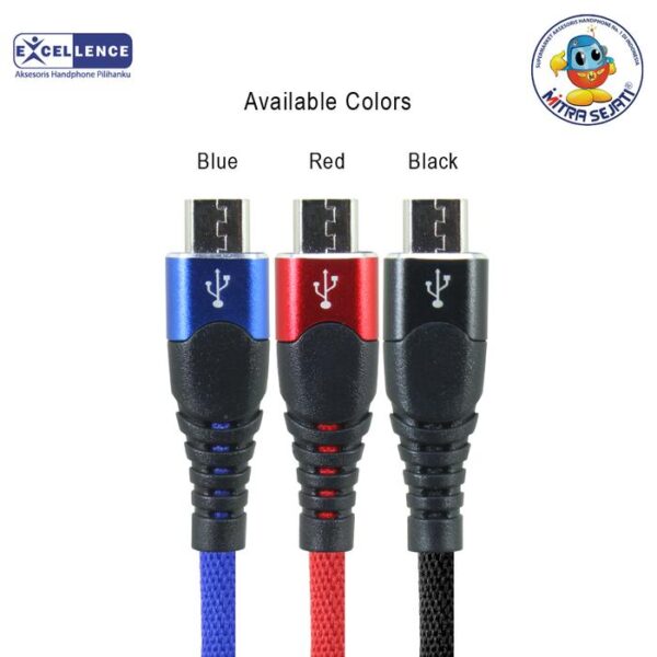 Kabel Data Excellence Viola 2.4A For Micro USB/Type-C/iPhone - Gambar 3