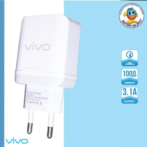 Charger Smart E30 3.1A Micro Vivo Branded - Gambar 2