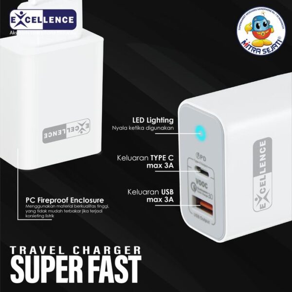 EXCELLENCE Travel Charger Original Phoenix 33W - Gambar 3