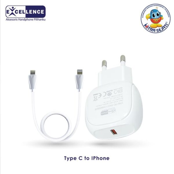 Travel Charger Excellence Hylos Quick Charge 27W USB-C Charging Port - Gambar 4