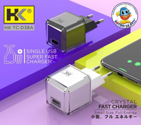 Kepala Charger HK 25W PD 1 USB D38A