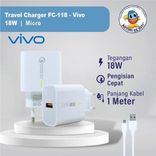 Travel Charger Vivo 18W Branded