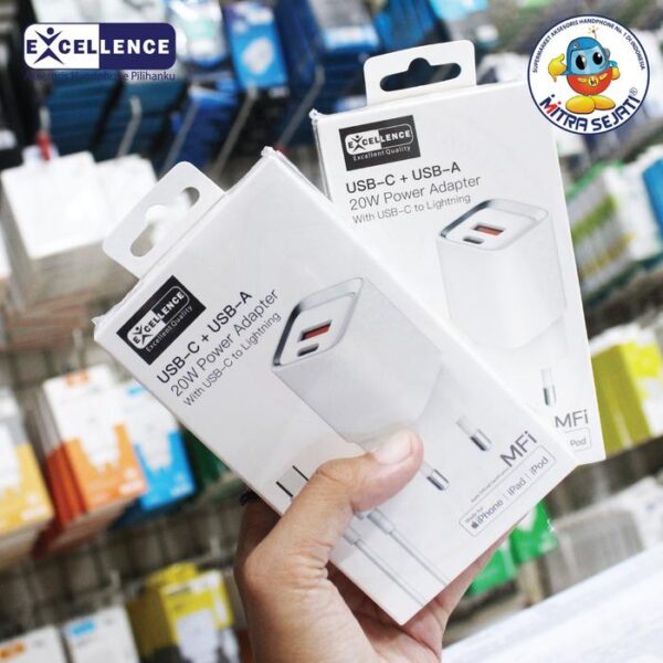 EXCELLENCE Travel Charger Furion 20W QC3+PD C to Lightning - Gambar 2