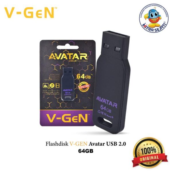 FlashDisk V-Gen Avatar 8GB/16GB/32GB/64GB/128GB USB 2.0 Flashdrive - Gambar 4