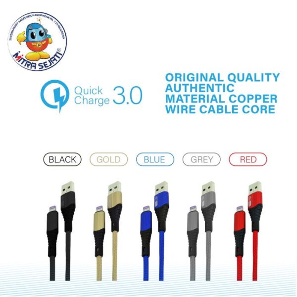 Kabel Data Excellence Iris For Android Micro USB/Type-C/iPhone - Gambar 3