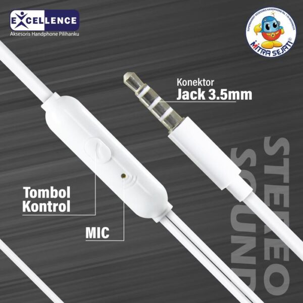 Handsfree Excellence Stereo daffy Jack 3.5mm - Gambar 4