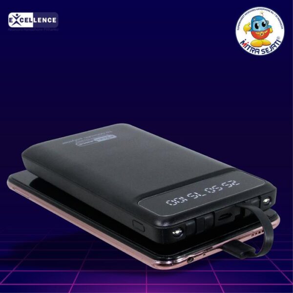 PowerBank Excellence Beluga 10000mAh Fast Charging Quick Charging Dilengkapi LED Indikator Dan Senter - Gambar 4