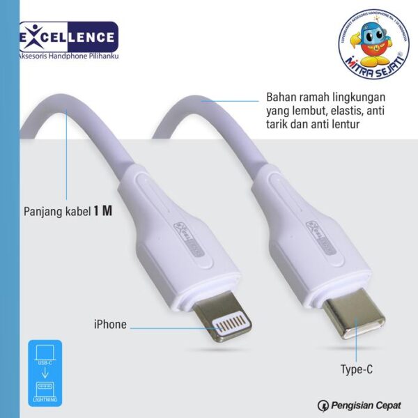 Kabel Data Excellence Celosia C to iPhone-1KDCTICELE - Gambar 2