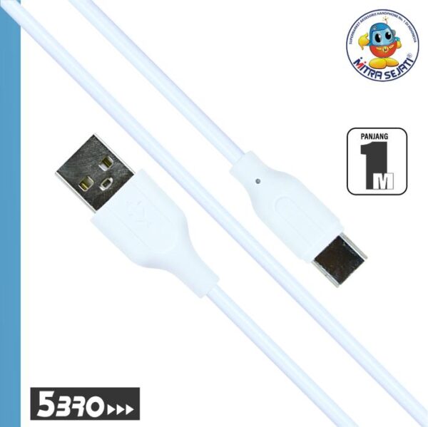 Kabel USB Type-C 5BRO Bulat Kabel Data Fast Charging - Gambar 2