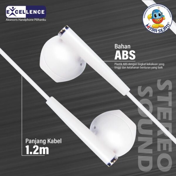 Handsfree Excellence Stereo daffy Jack 3.5mm - Gambar 3