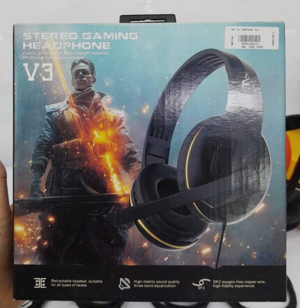 Handsfree DJ Gaming V3 Headphone Gaming Earphone - Gambar 5