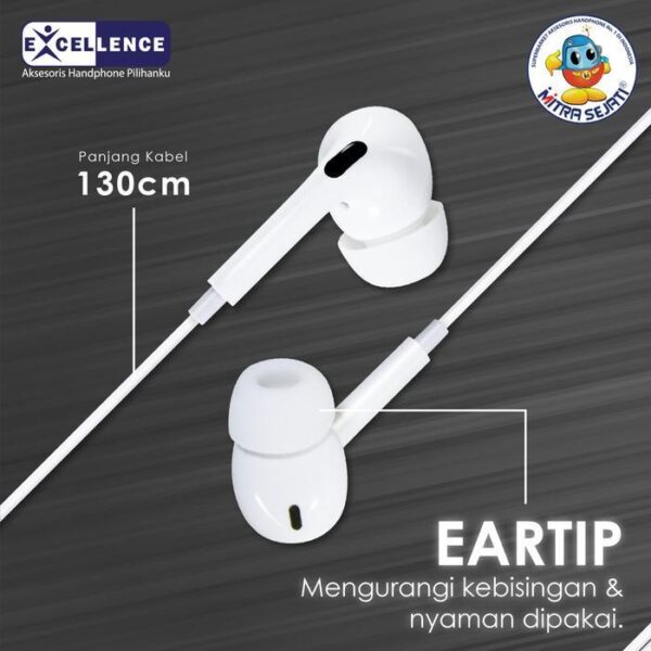 EXCELLENCE PUFFIN Headset Handsfree Earphone Stereo Jack 3.5mm - Gambar 2