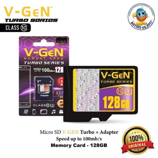 Memory Card V-Gen Turbo + Adaptor 8GB/16GB/32GB/64GB/128GB/256GB - Gambar 4