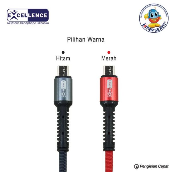 Excellence Braided line Kabel Data Excellence Clover 100cm - Gambar 3
