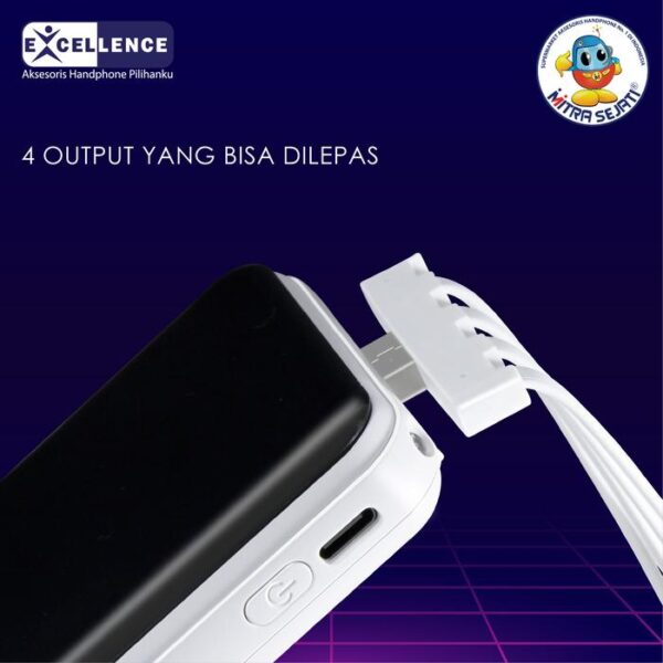 EXCELLENCE PowerBank 10.000mAh Beluga NEW Baterai Led - Gambar 3