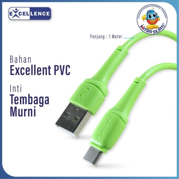 Kabel Data Excellence Cuckoo 3A for Micro/Type C/iPhone Fast Charging - Gambar 2